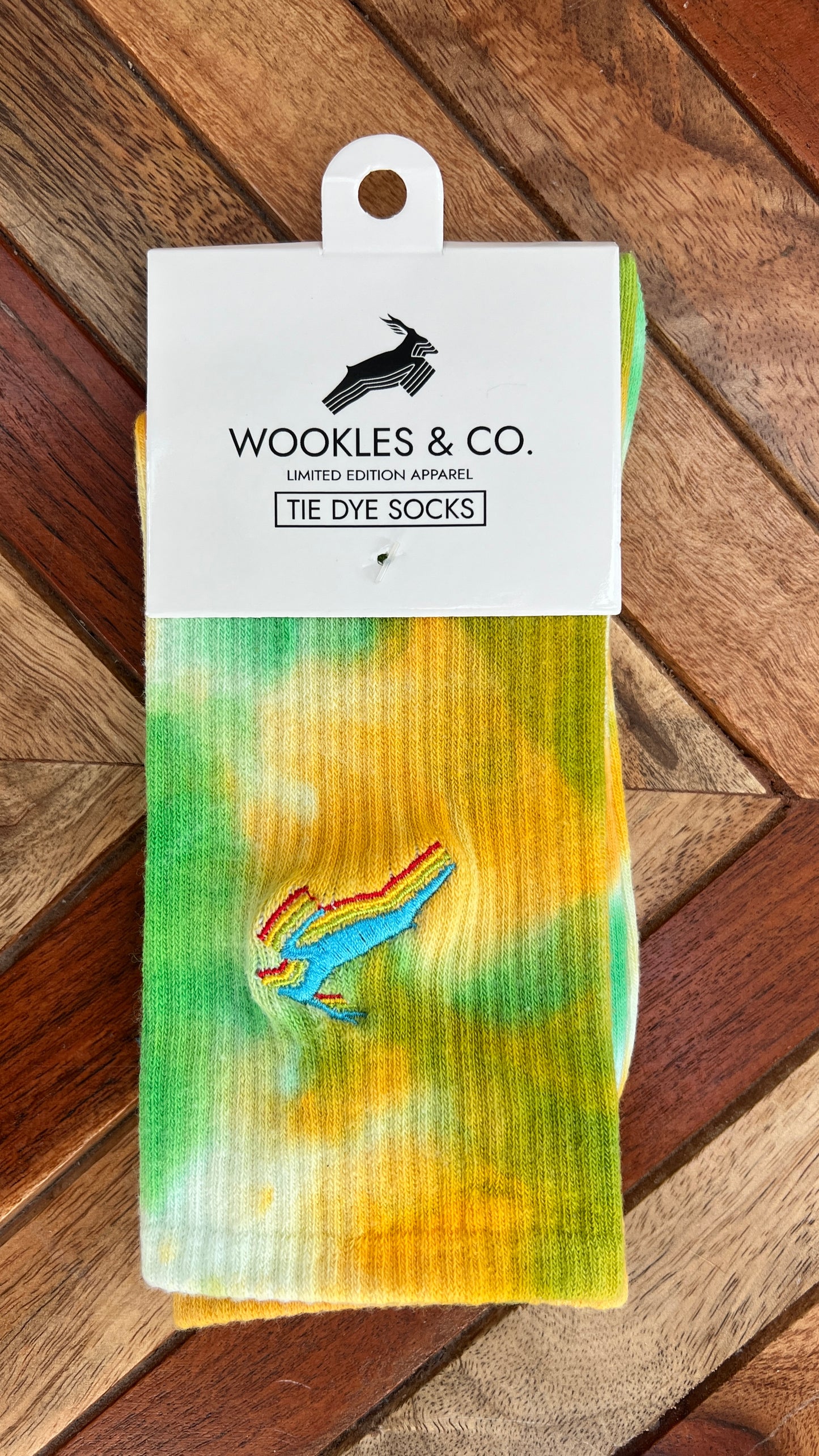 Antelope Embroidered Tie Dye Socks / Sprite