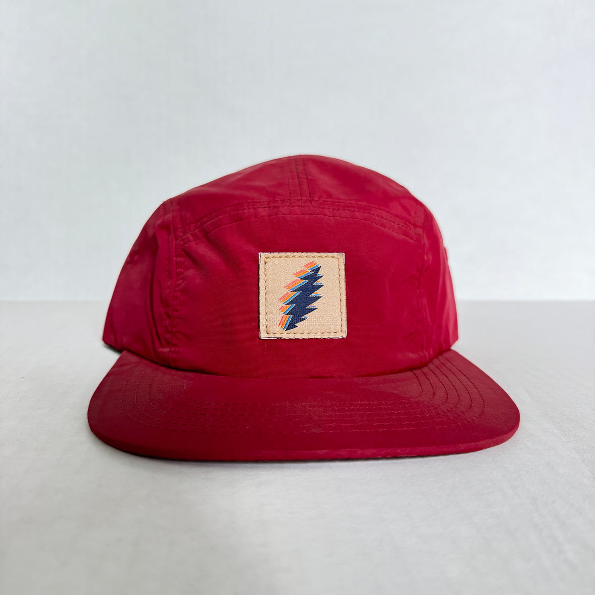 Display Hat Sale 5 Panel Nylon Bolt Red