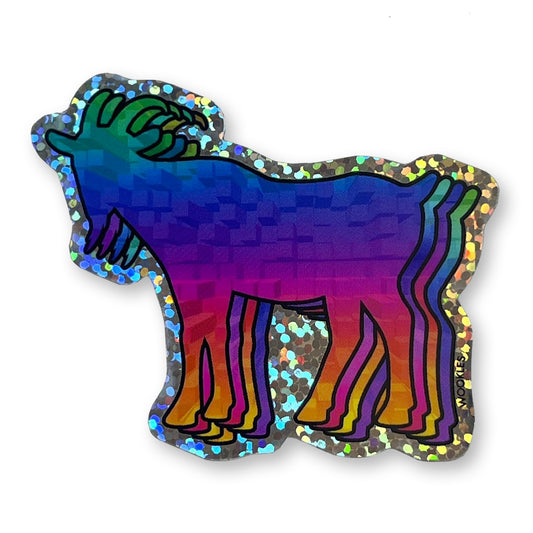 Billy Strings Goat Glitter Sticker