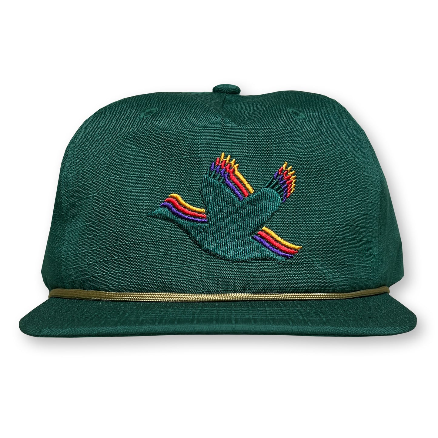 Goose Rope Hat / Emerald Ripstop Nylon with Hunter Goose