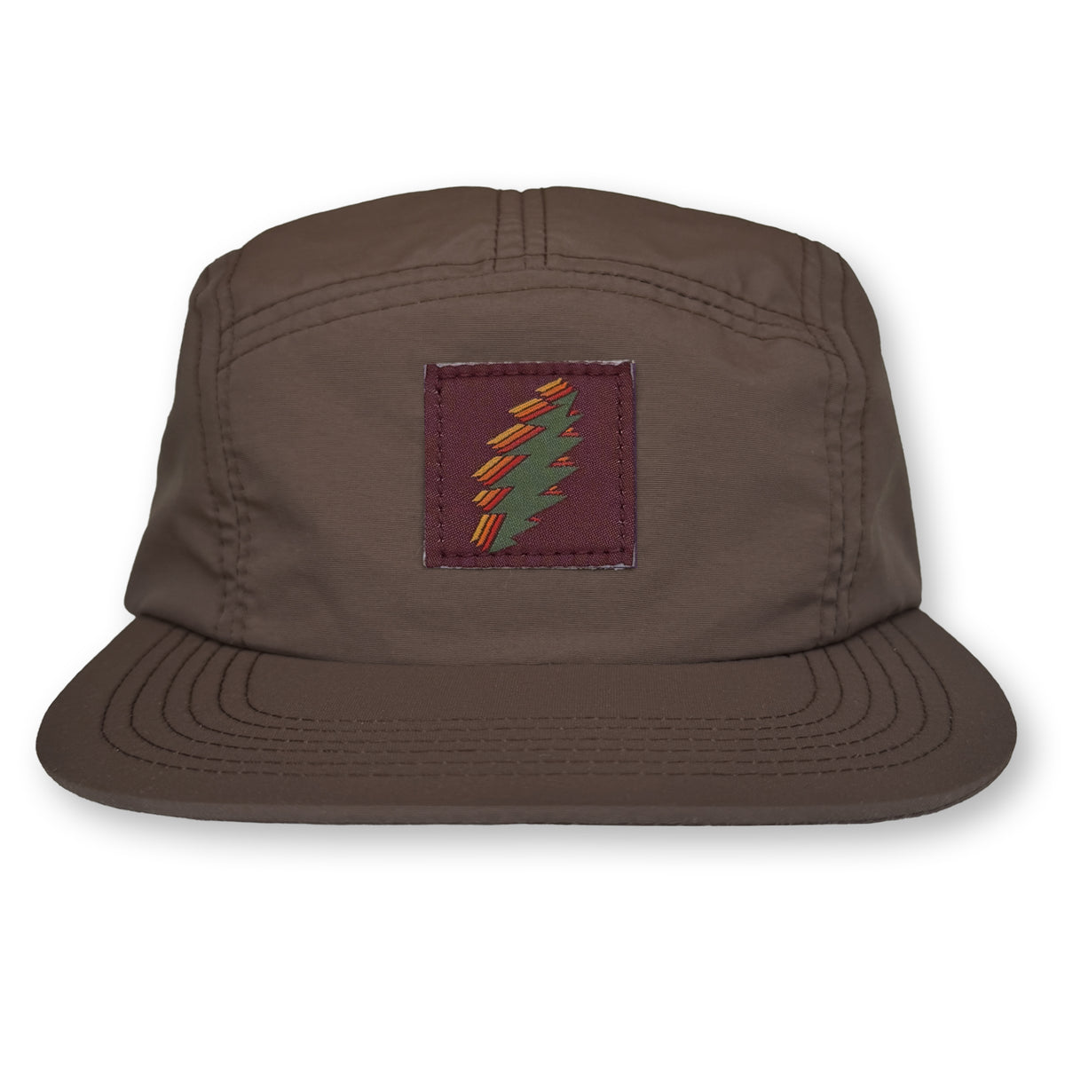 Bolt Five Panel Camp Hat / UPS Nylon with Burgundy Wine Bolt Patch