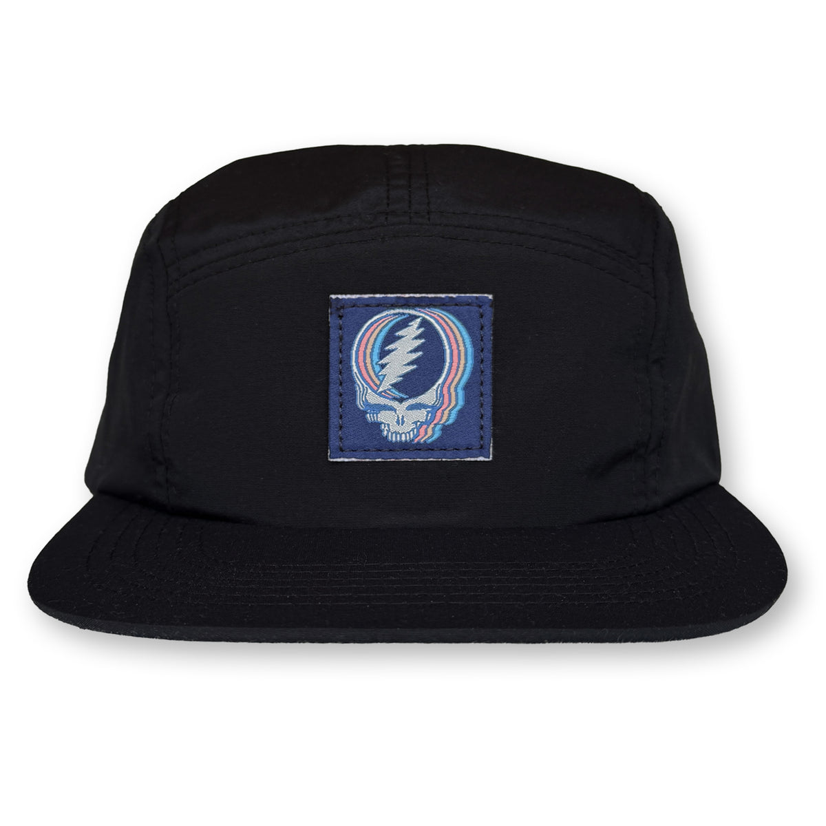 Stealie Five Panel Camp Hat / Carbon Nylon with Ocean Floor Stealie Patch