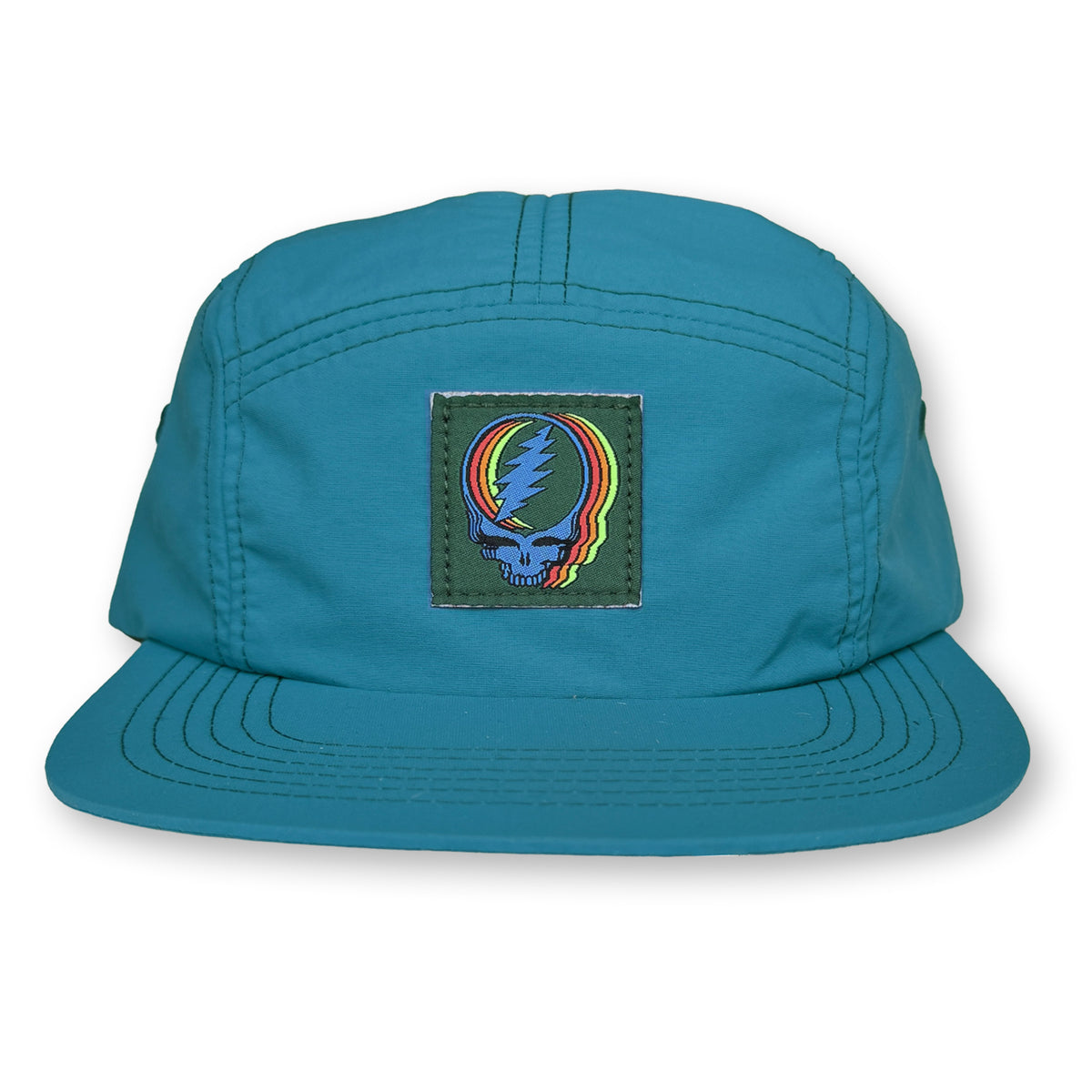 Stealie Five Panel Camp Hat / Cenote Nylon with Fairy Garden Stealie Patch