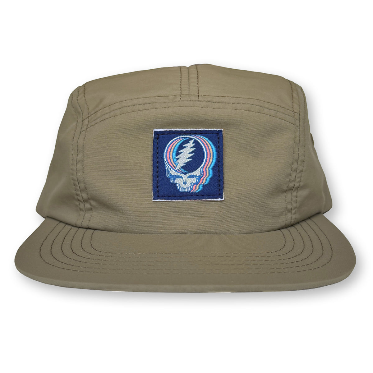 Stealie Five Panel Camp Hat / Flax Nylon with Ocean Floor Stealie Patch