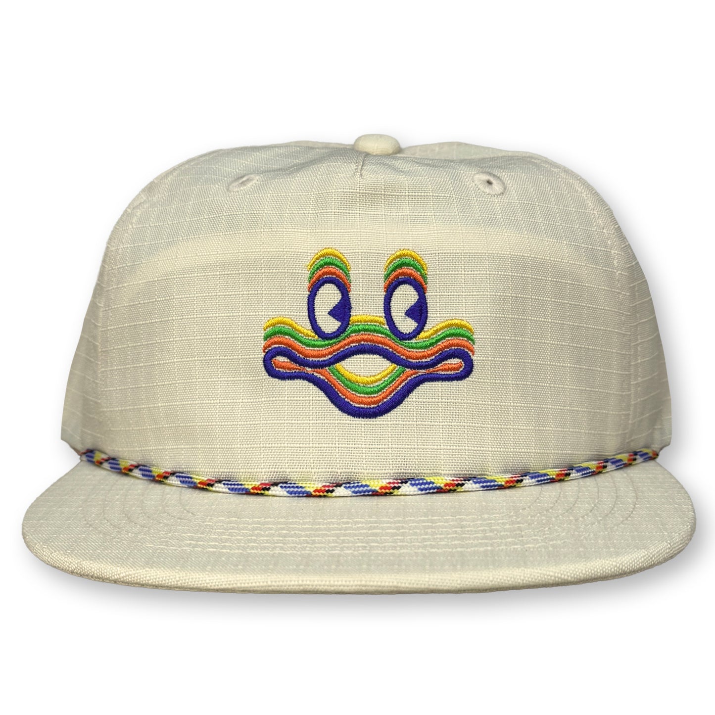King Gizzard Rope Hat / Ivory Ripstop Nylon with Allegiant Cyboogie