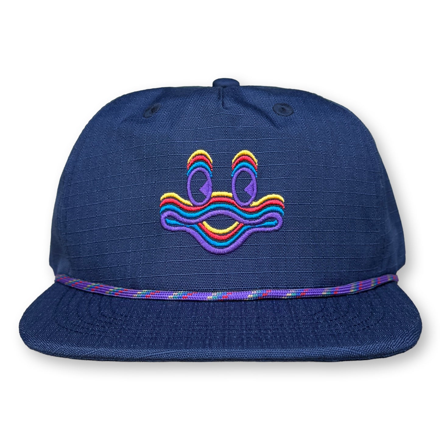 King Gizzard Rope Hat / Navy Ripstop Nylon with Grape Cyboogie