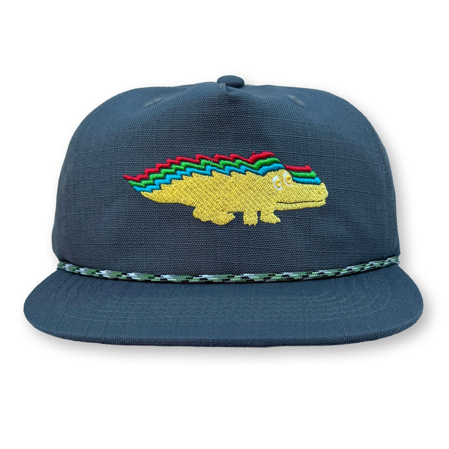 King Gizzard Rope Hat / Thunder Ripstop Nylon with Acid Yellow Gator