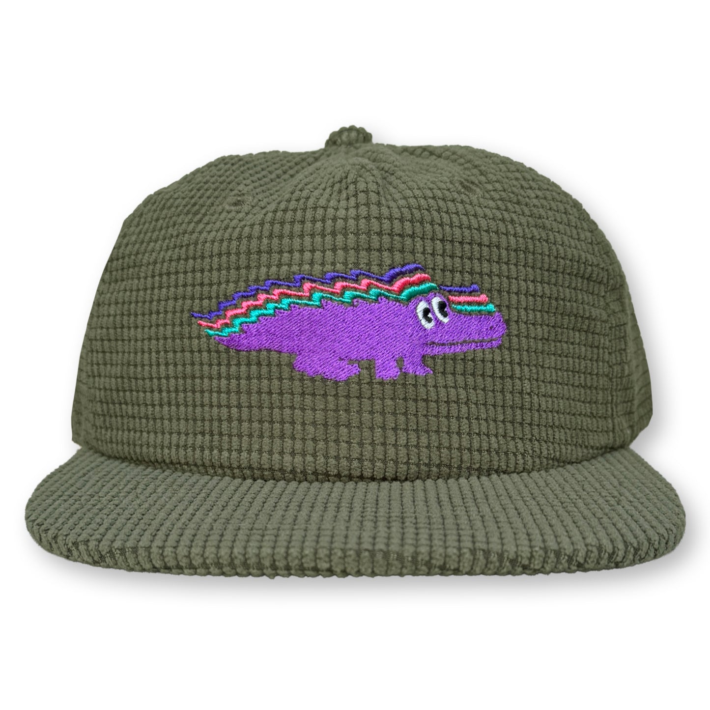 King Gizzard Microgrid Hat / Olive Microgrid with Grape Gizzy Gator