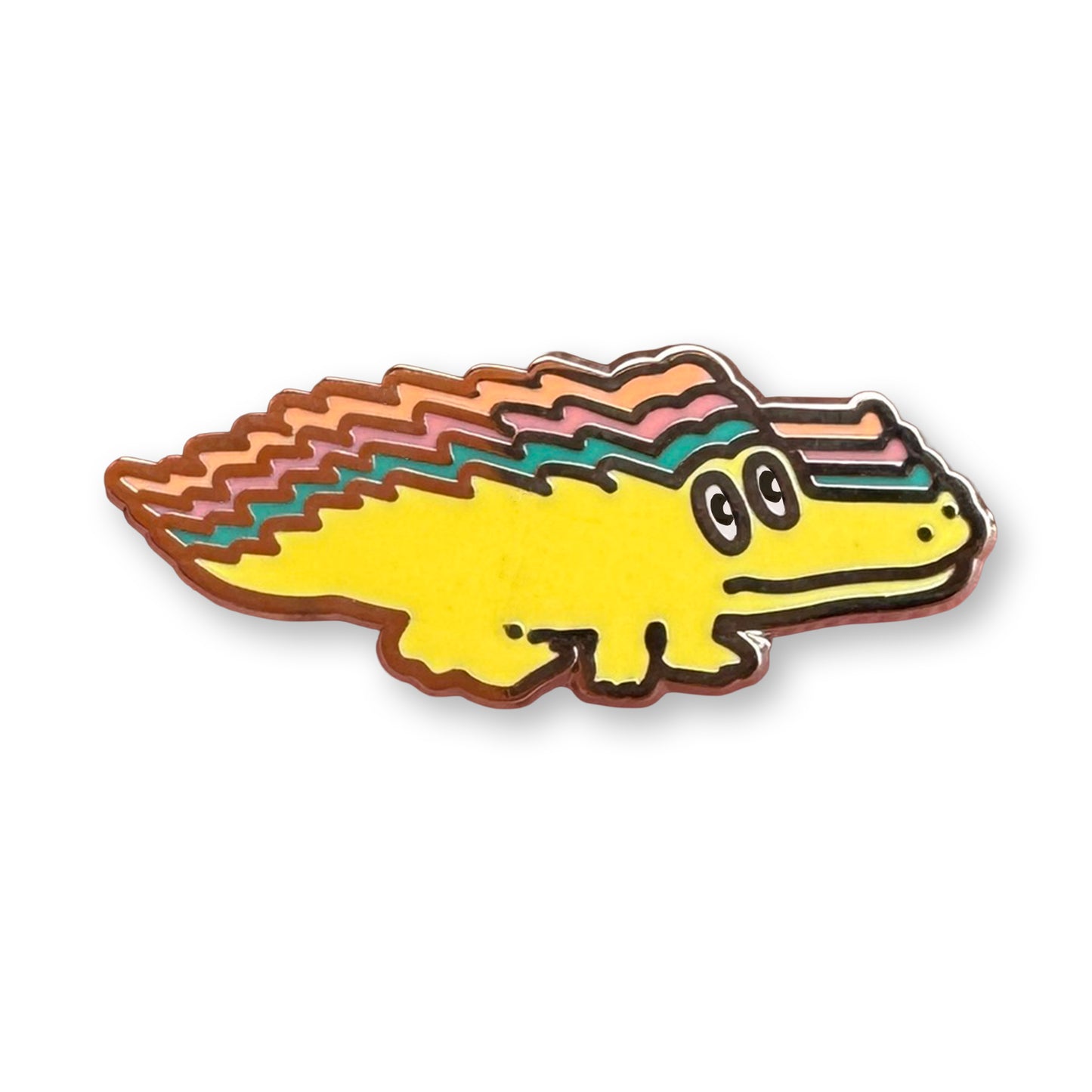 Gizzy Gator Lapel Pin Yellow