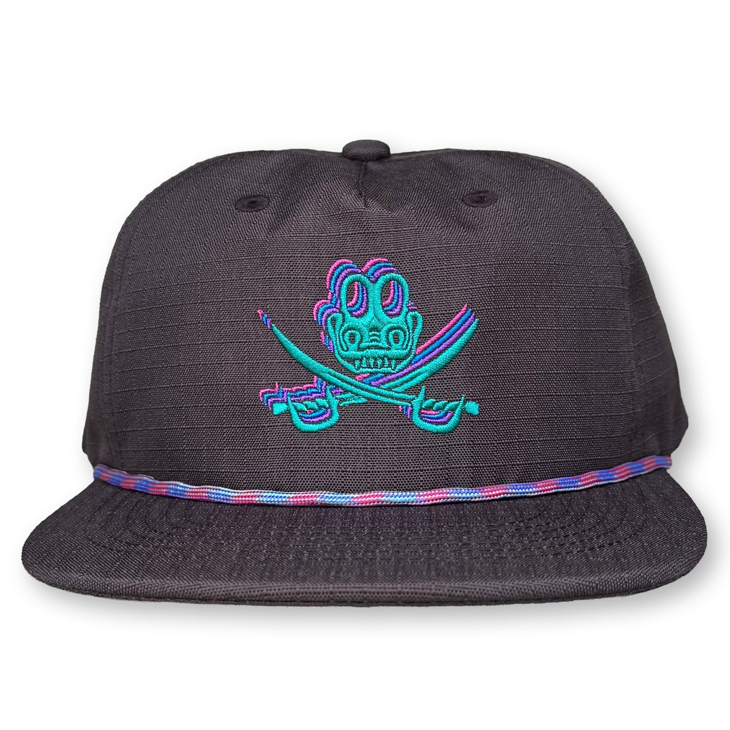 King Gizzard Rope Hat / Cuban Ripstop Nylon with Tahoe Sunset Jolly Gizzy