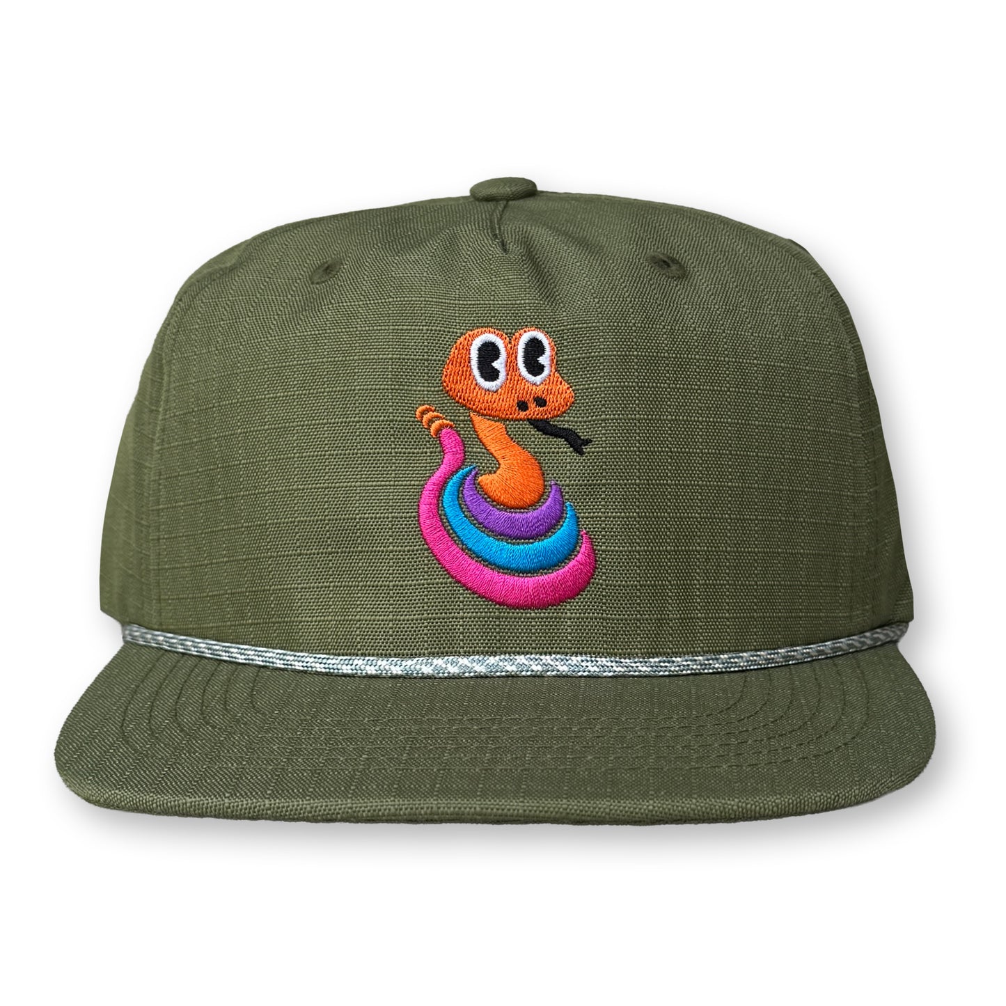 King Gizzard Rattlesnake Rope Hat / Lima Bean Ripstop Nylon with Prism Heat Rattlesnake