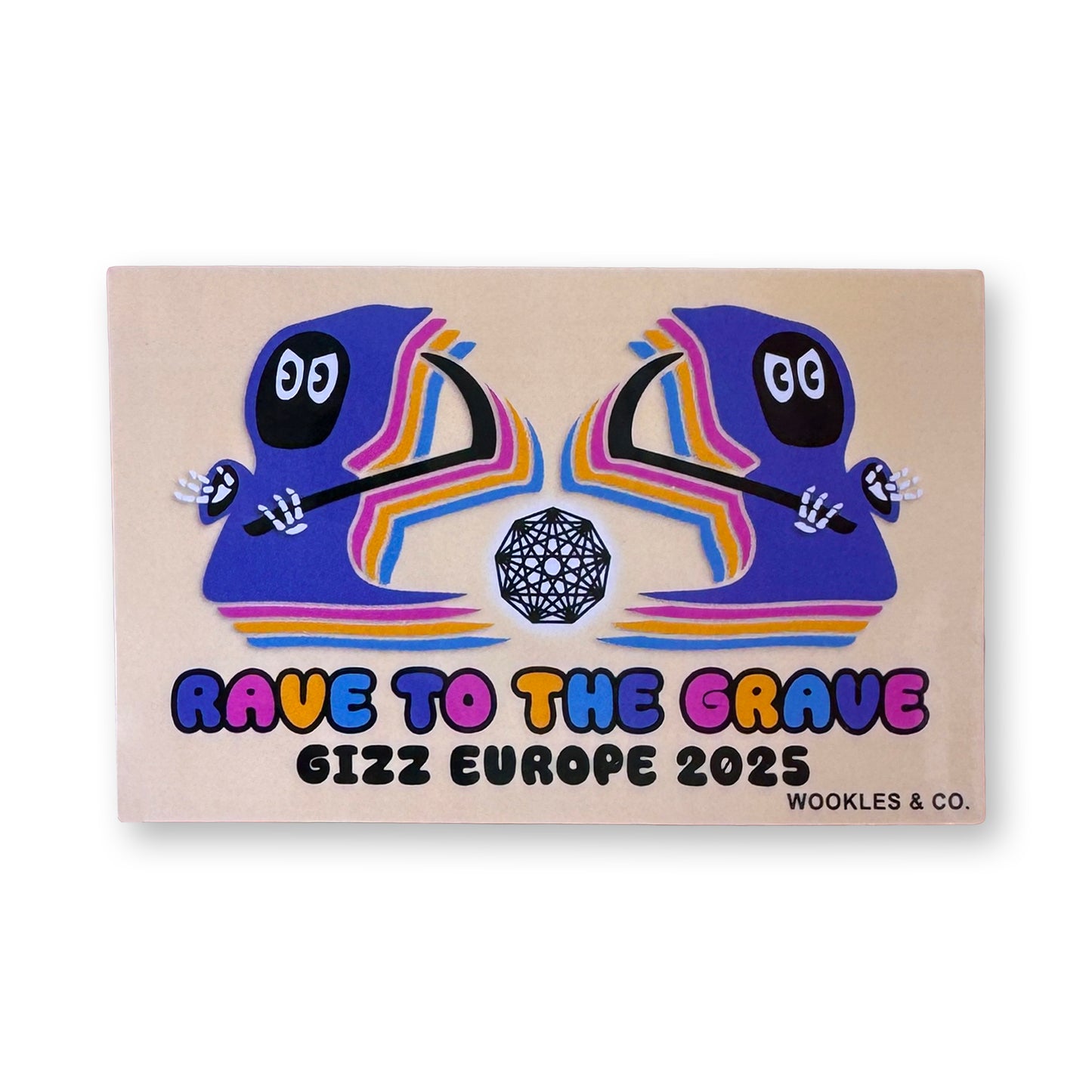 King Gizzard Grim Reaper Euro Rave Sticker