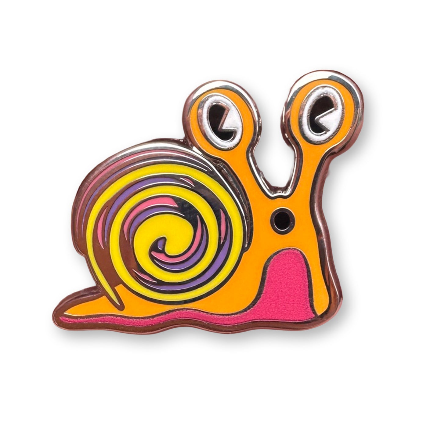 Snail Lapel Pin Orange