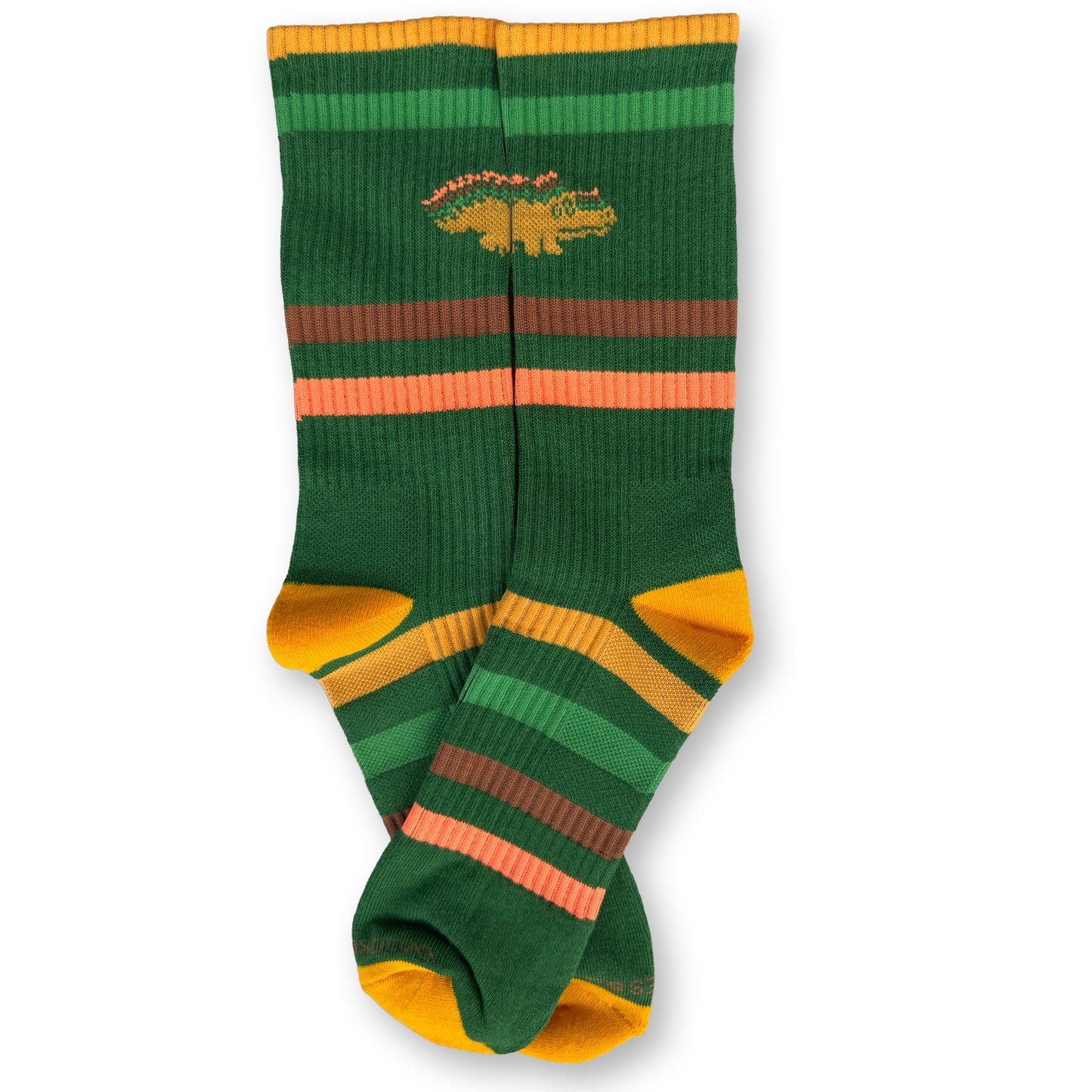 King Gizzard Sport Socks with Gizzy Gator in Green