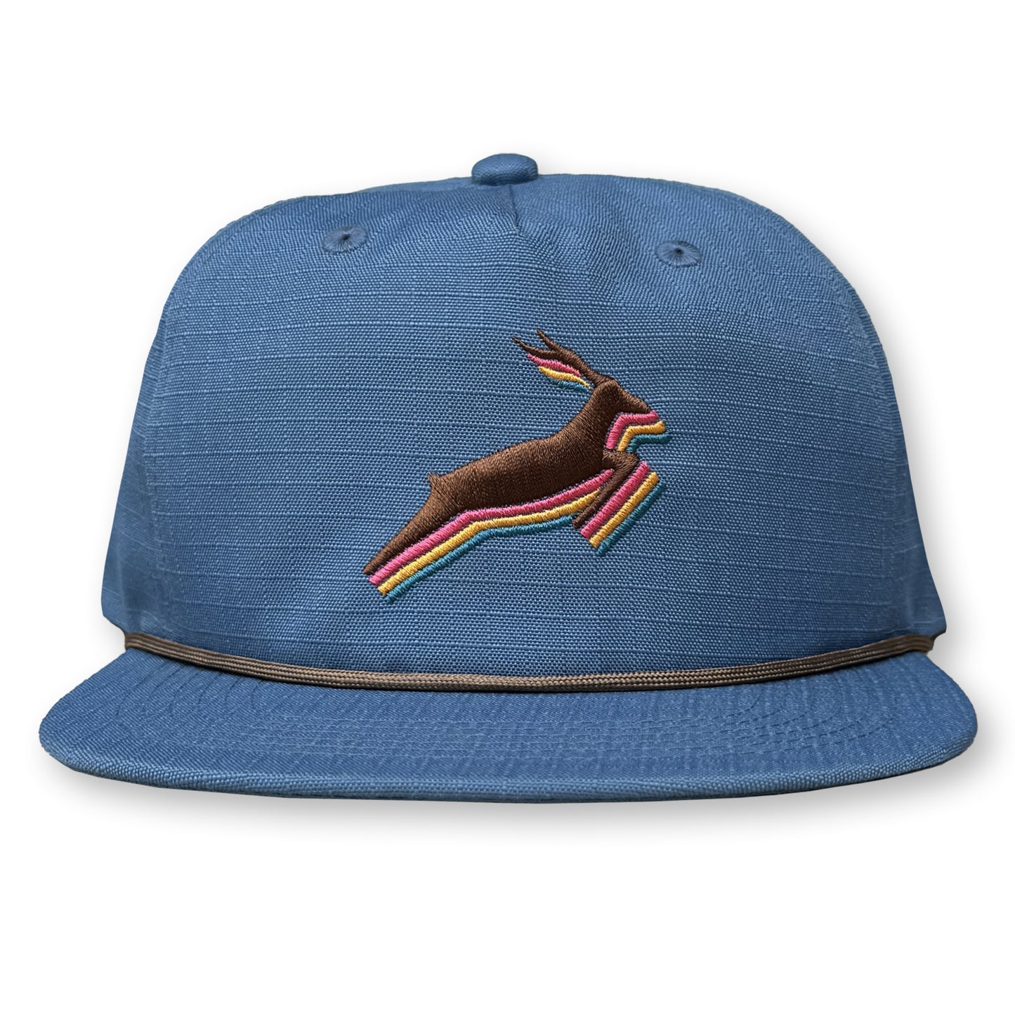 Antelope Rope Hat / Azurite Ripstop Nylon with Chocolate Rainbow Cake Antelope