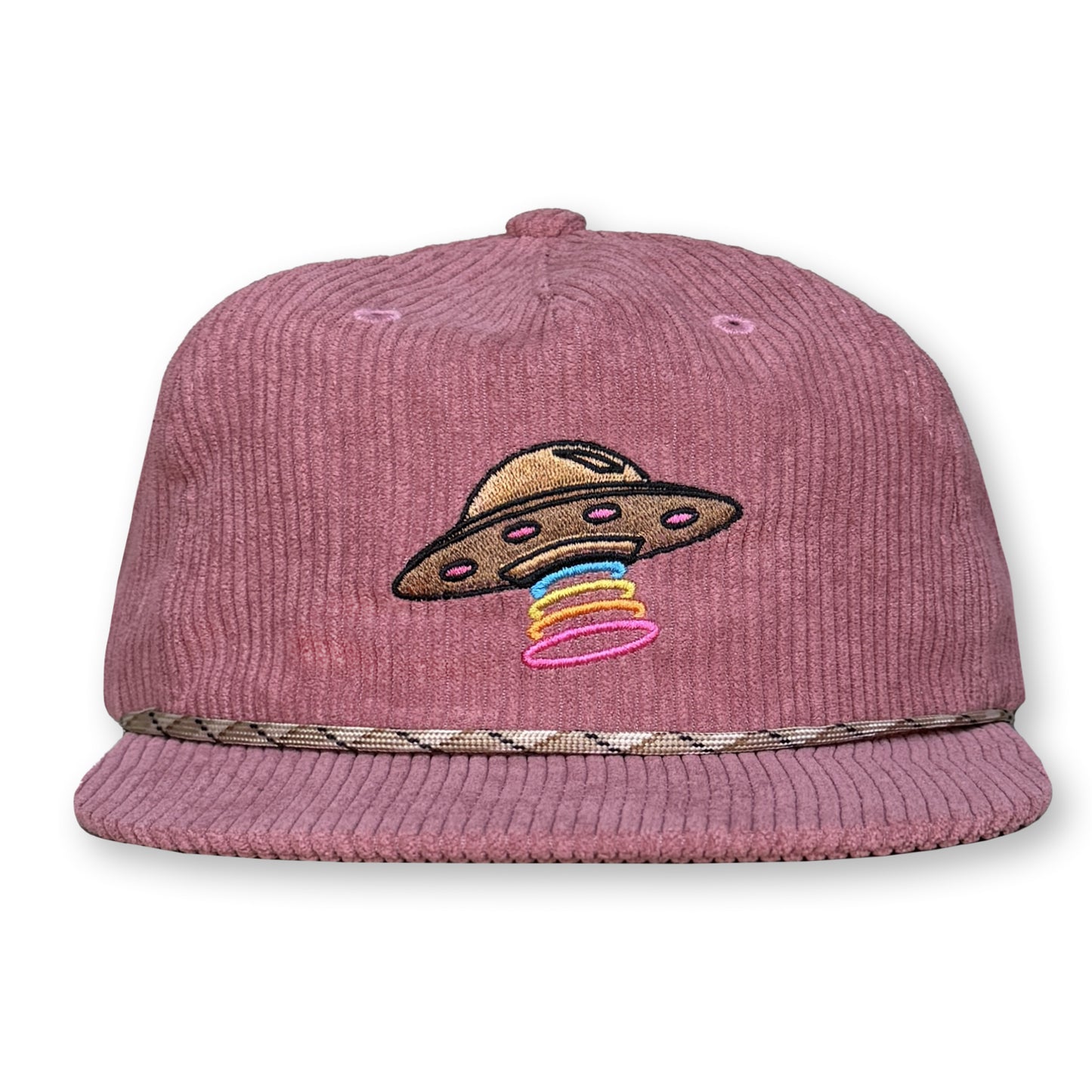 Better Than A UFO Rope Hat / Strawberry Mochi Corduroy with Heath Bar UFO