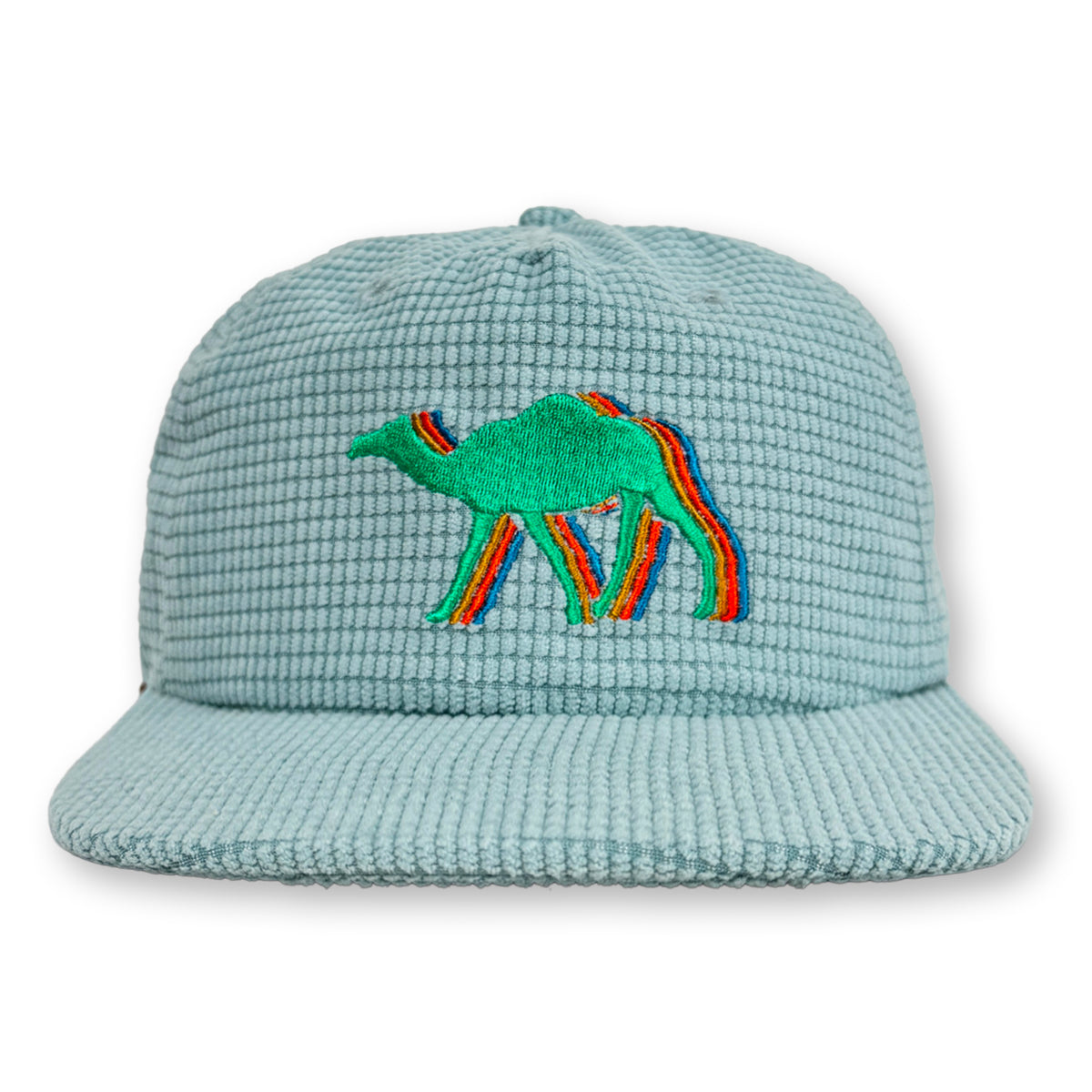 Camel Microgrid Hat / Seafoam Microgrid with Parakeet Camel
