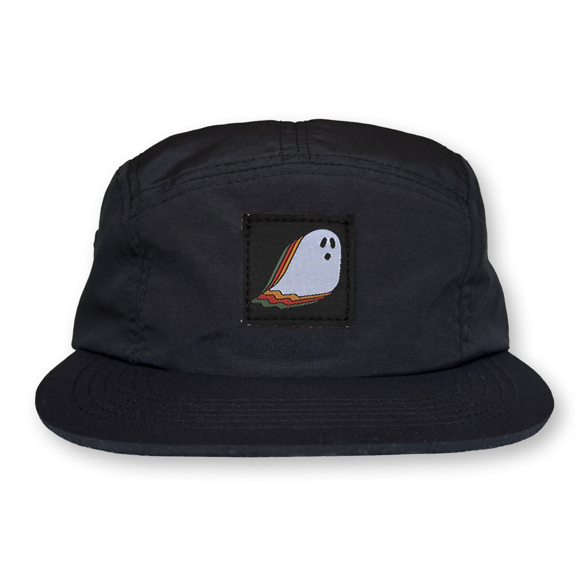 Ghost Five Panel Camp Hat / Carbon Nylon with Fall Foliage Ghost Patch