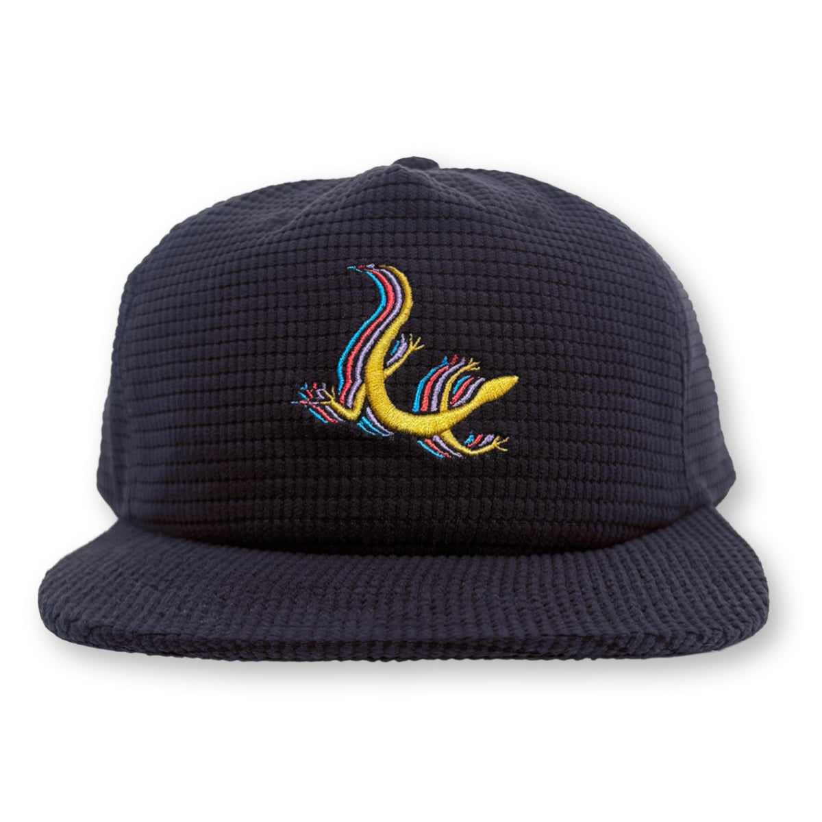 Lizard Microgrid Hat / Charcoal Microgrid with Tropical Lemon Drop Lizard