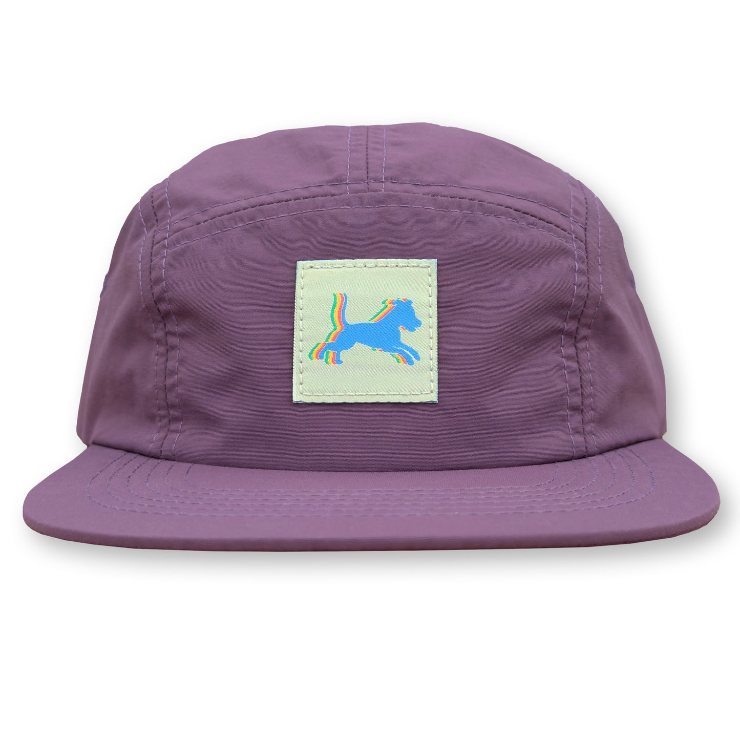 Runaway Jim Five Panel Camp Hat / Ube Nylon with Fountain Dog Patch