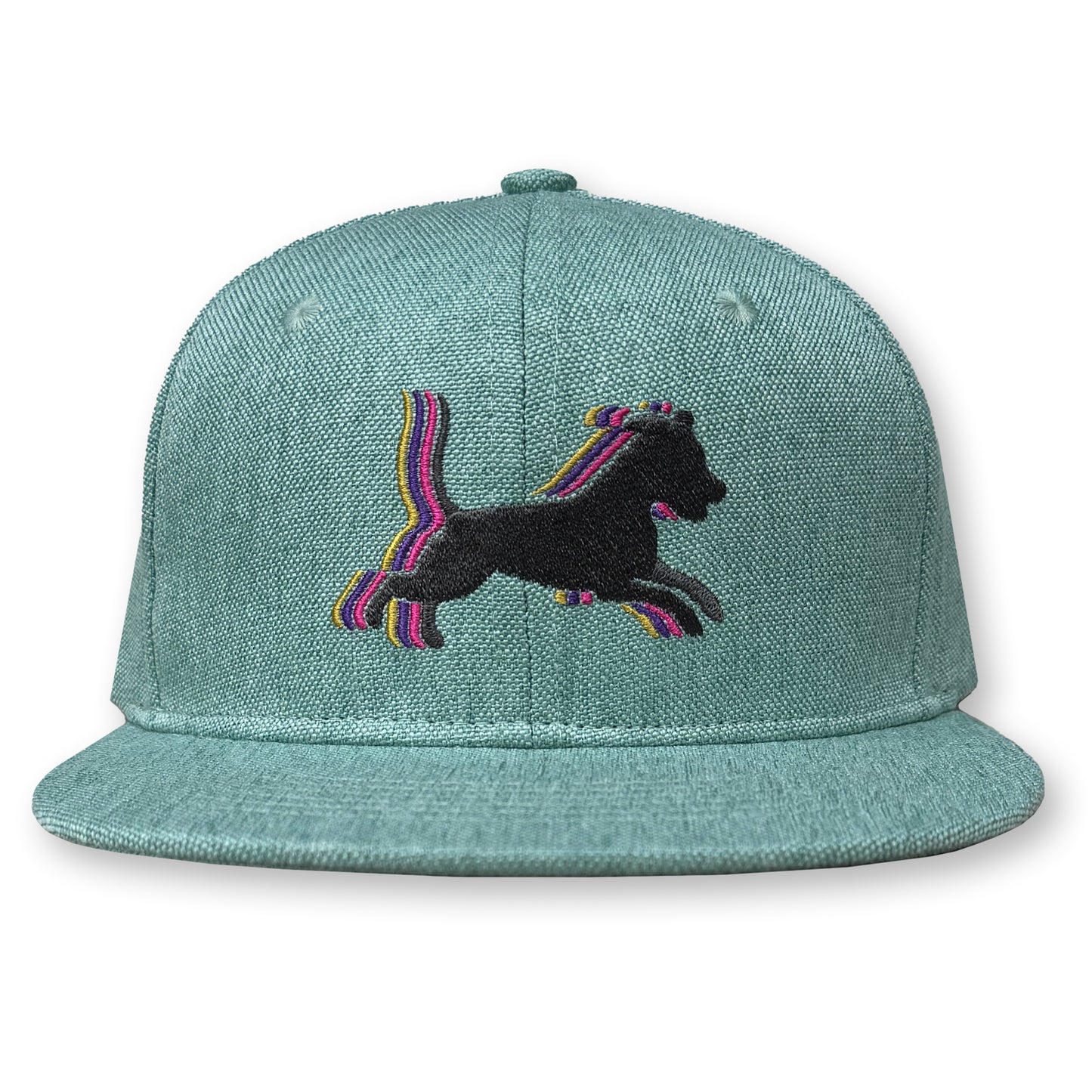 Runaway Jim Hemp Hat / Fuchsite Hemp with Rhino Dog