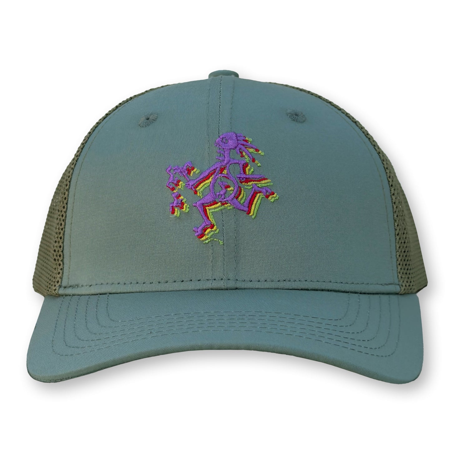 Widespread Panic Note Eater Trucker Hat / Mist Polycotton Blend with Oat Mesh and Tropical Skittles Note Eater
