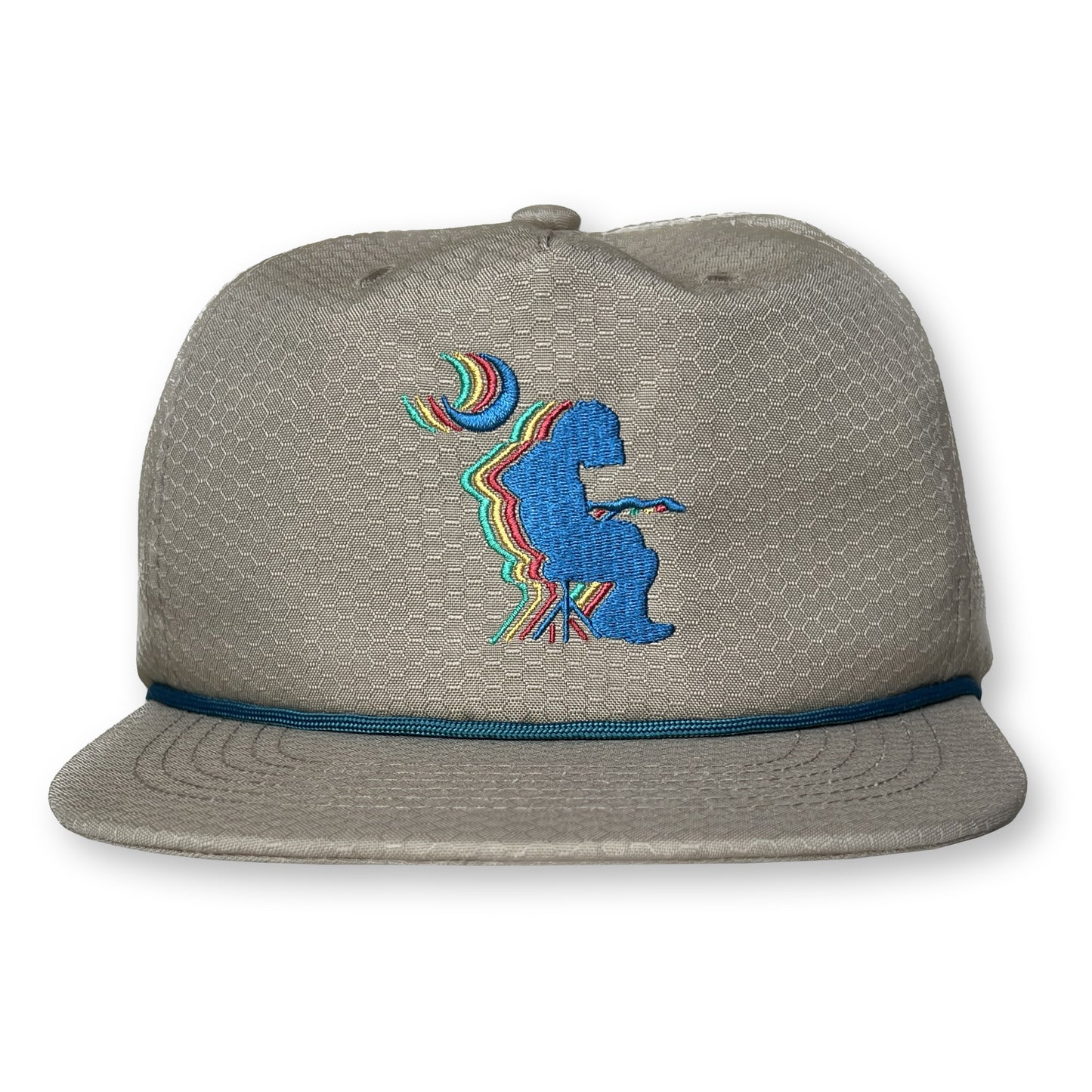 Widespread Panic Rope Hat / Khaki Honeycomb Nylon with Lapis Mikey