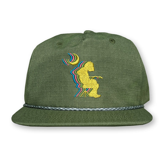 Widespread Panic Rope Hat / Lima Bean Ripstop Nylon with Durian Mikey