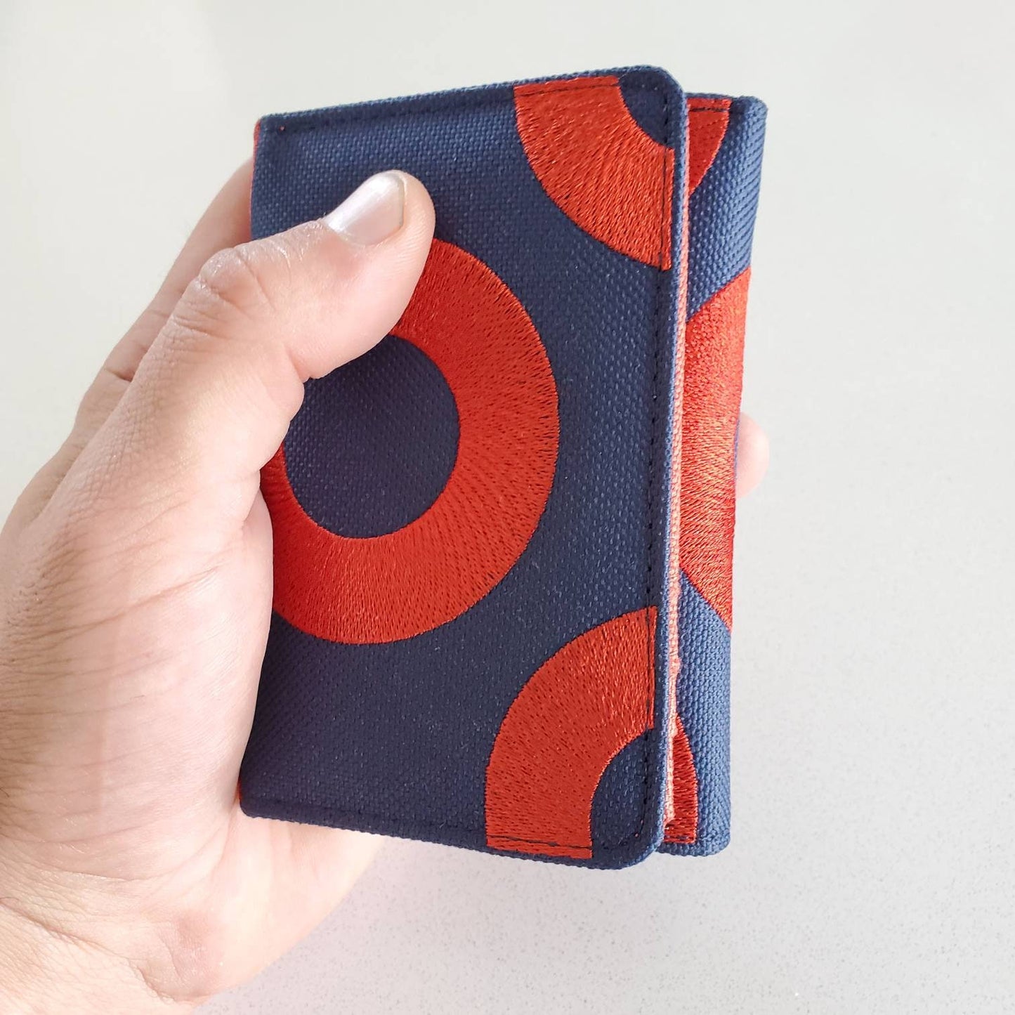 Fishman Donut Embroidery Trifold Wallet