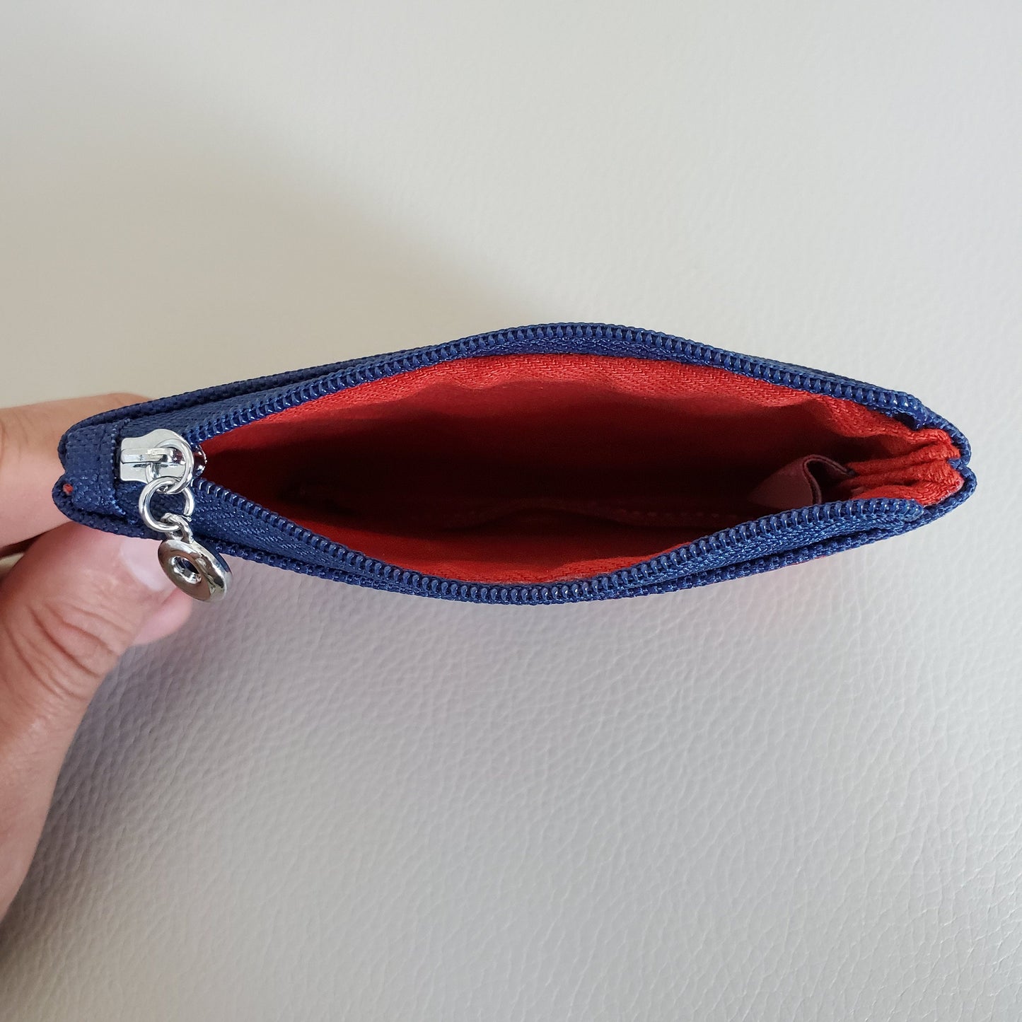 Fishman Donut Embroidery Minimalist Zipper Wallet