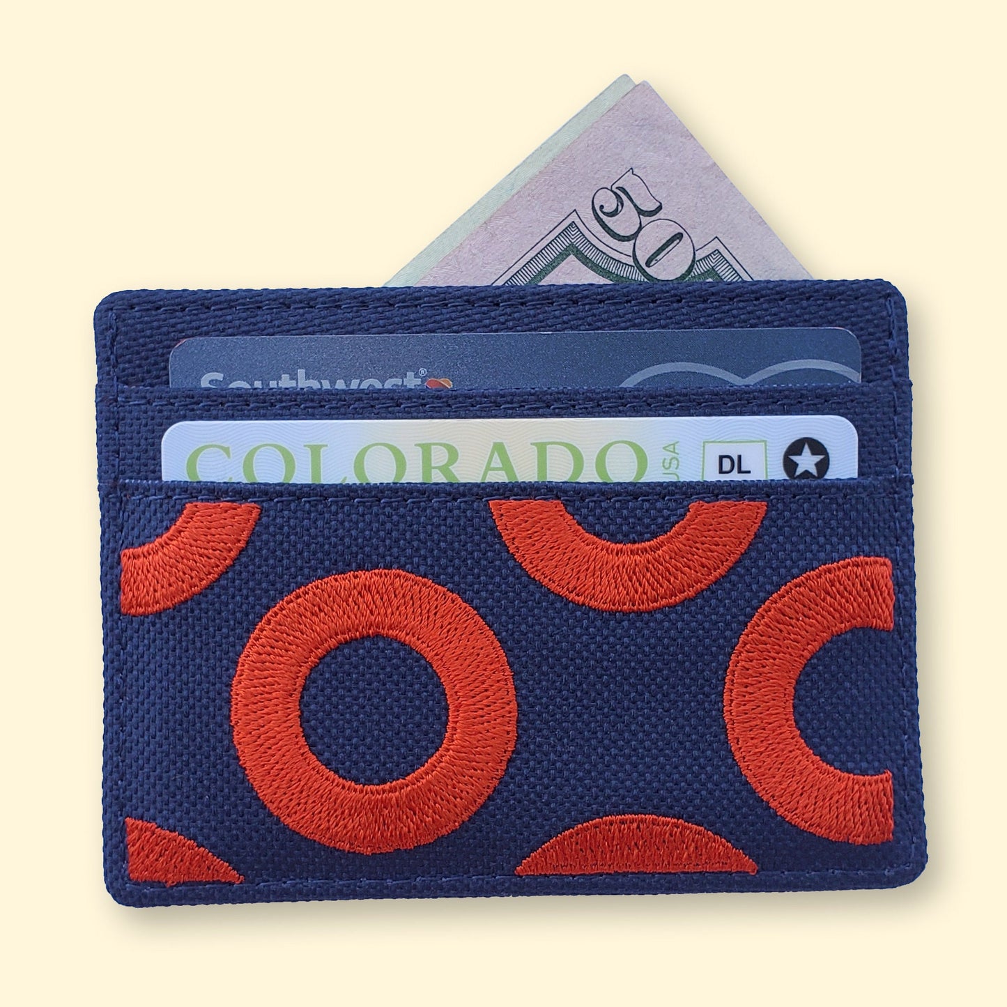 Fishman Donut Embroidery Slim Wallet