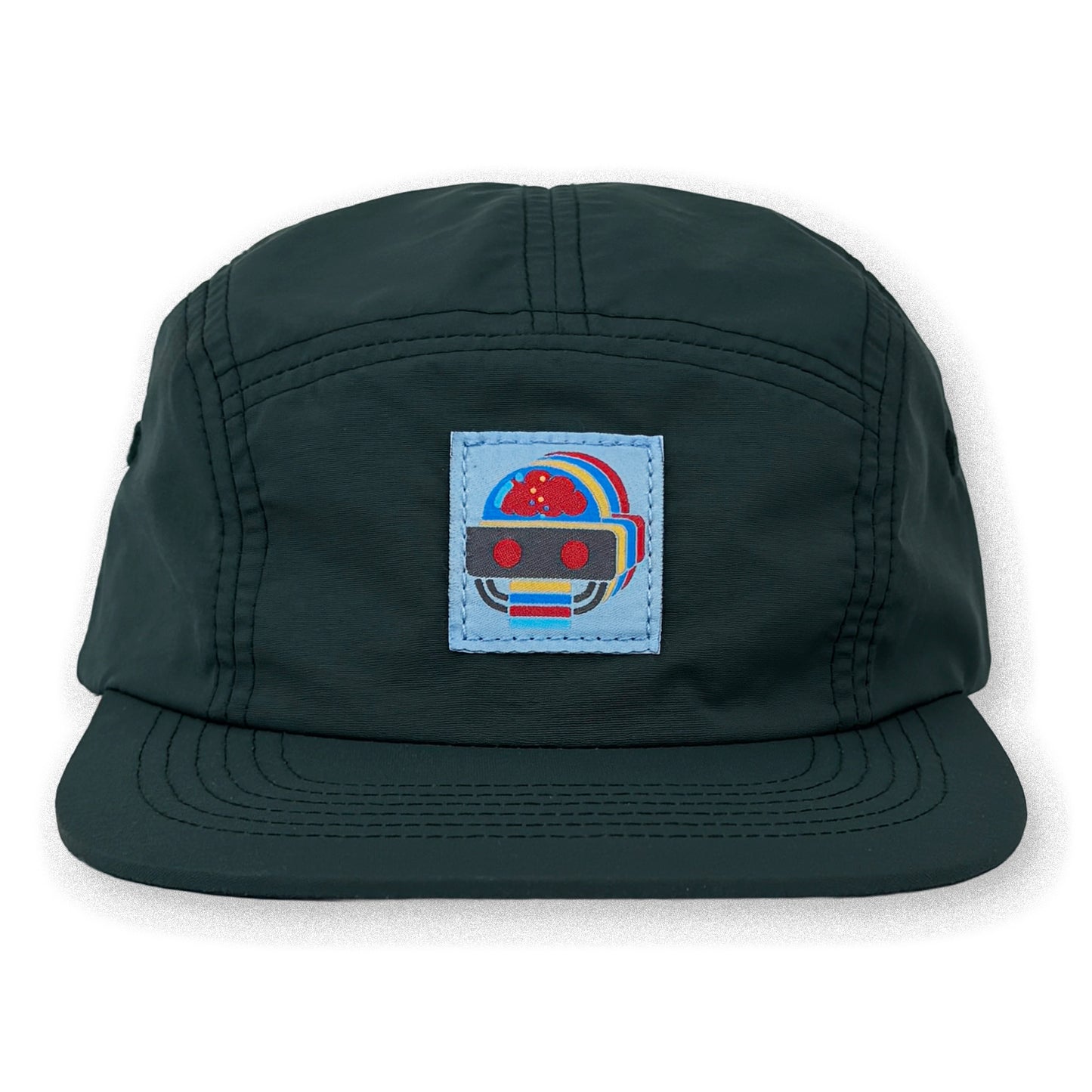 King Gizzard Five Panel Camp Hat / Dark Green Nylon with Han Tyumi Patch