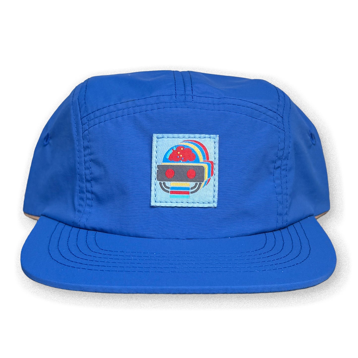 King Gizzard Five Panel Camp Hat / Blue Nylon with Han Tyumi Patch