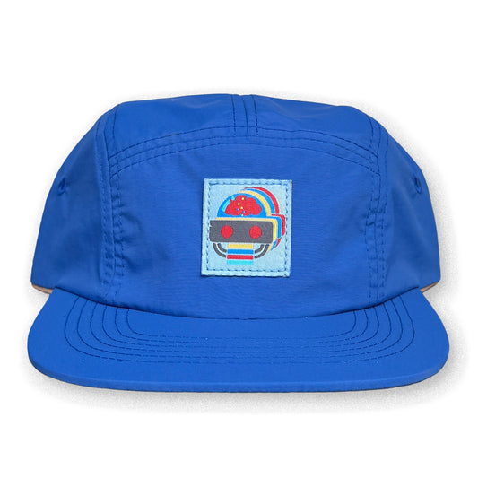 King Gizzard Five Panel Camp Hat / Blue Nylon with Han Tyumi Patch