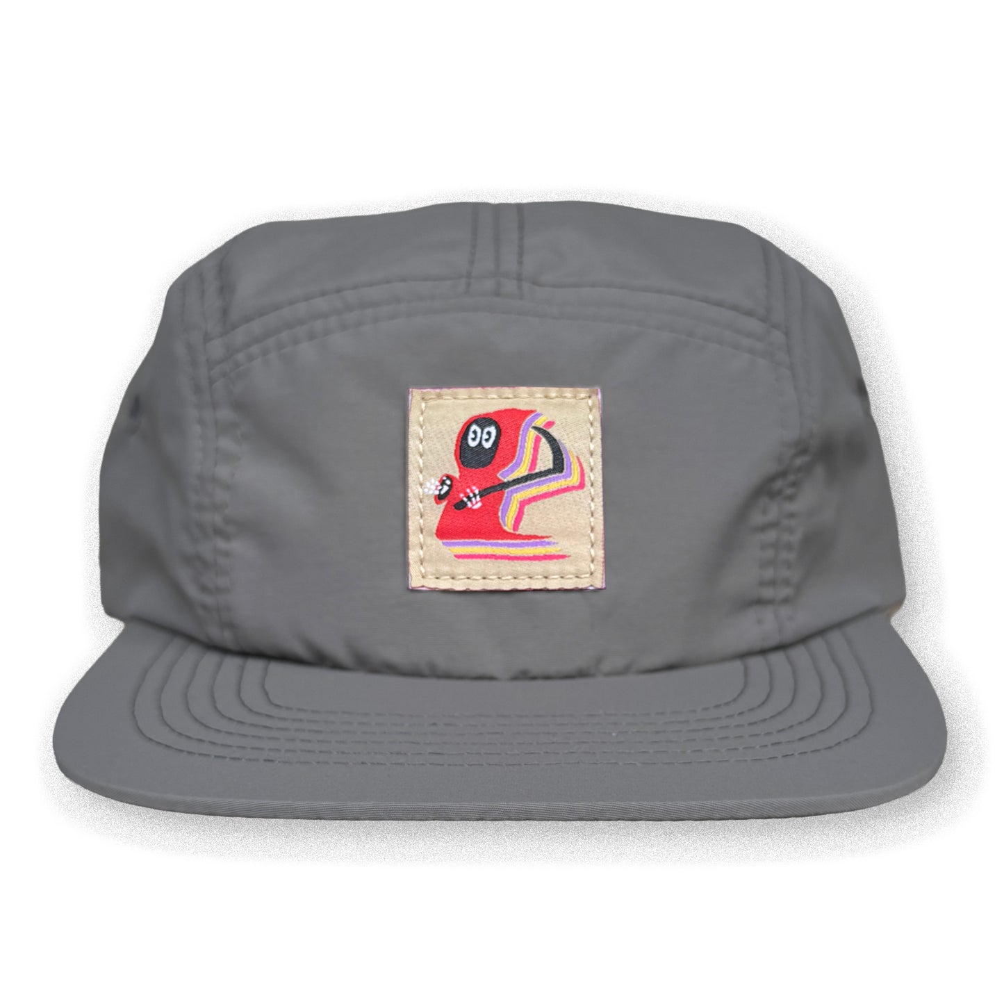 King Gizzard Five Panel Camp Hat / Putty Nylon with Level 5 Grim Reaper Patch