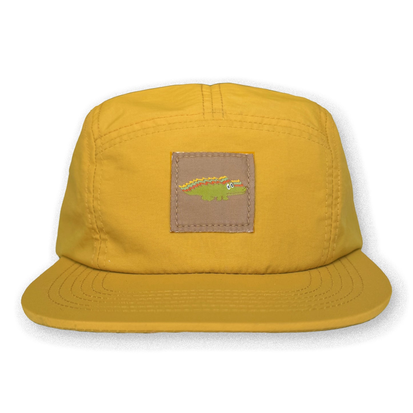 King Gizzard Five Panel Camp Hat / Yarrow Nylon with Desert Dweller Gizzy Gator Patch
