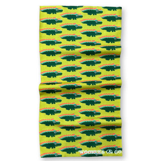 Gizzy Gator Bandana / Neck Gaiter / Face Mask in Chartreuse