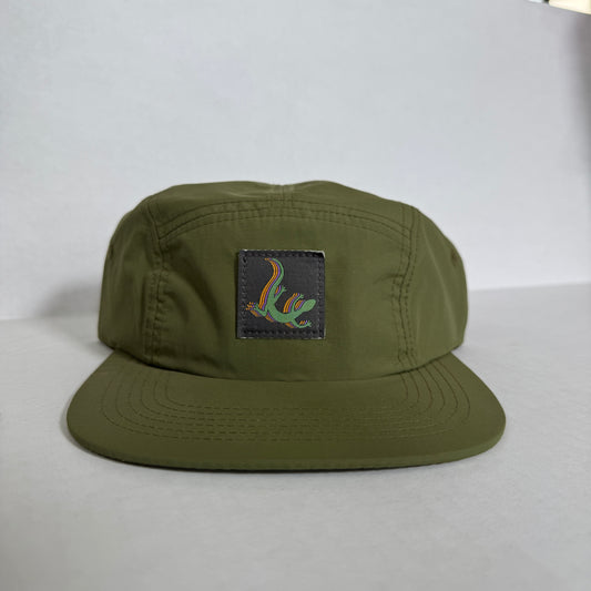 Display Hat Sale 5 Panel Nylon Lizard Green