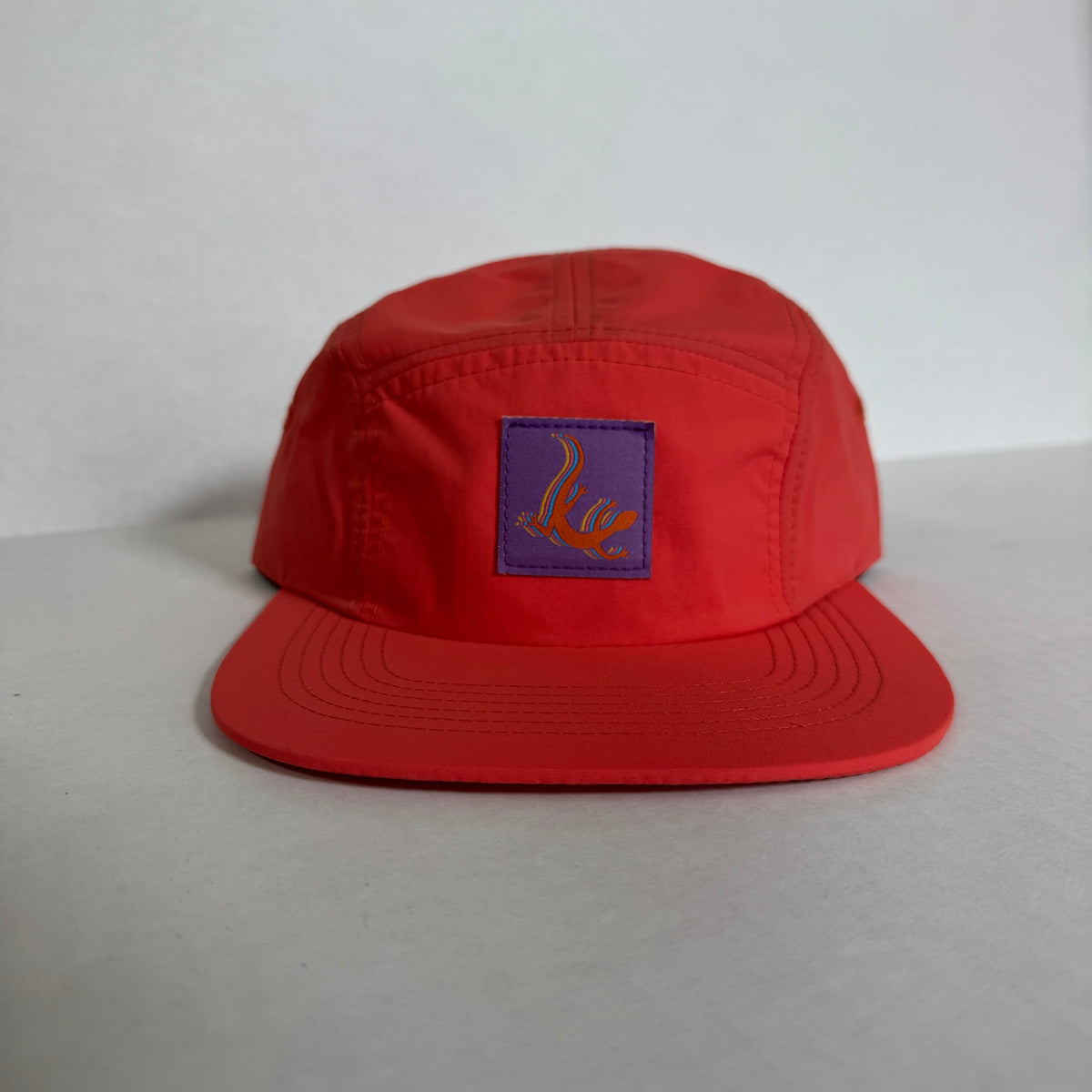 Display Hat Sale 5 Panel Nylon Lizard Orange
