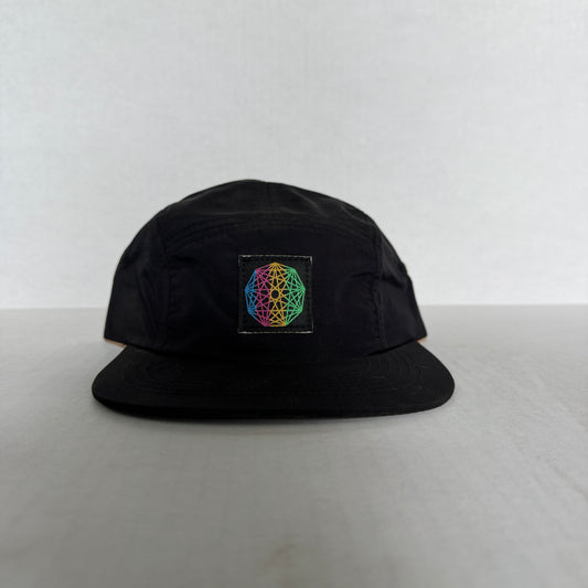 Display Hat Sale 5 Panel Nylon Nonagon Black