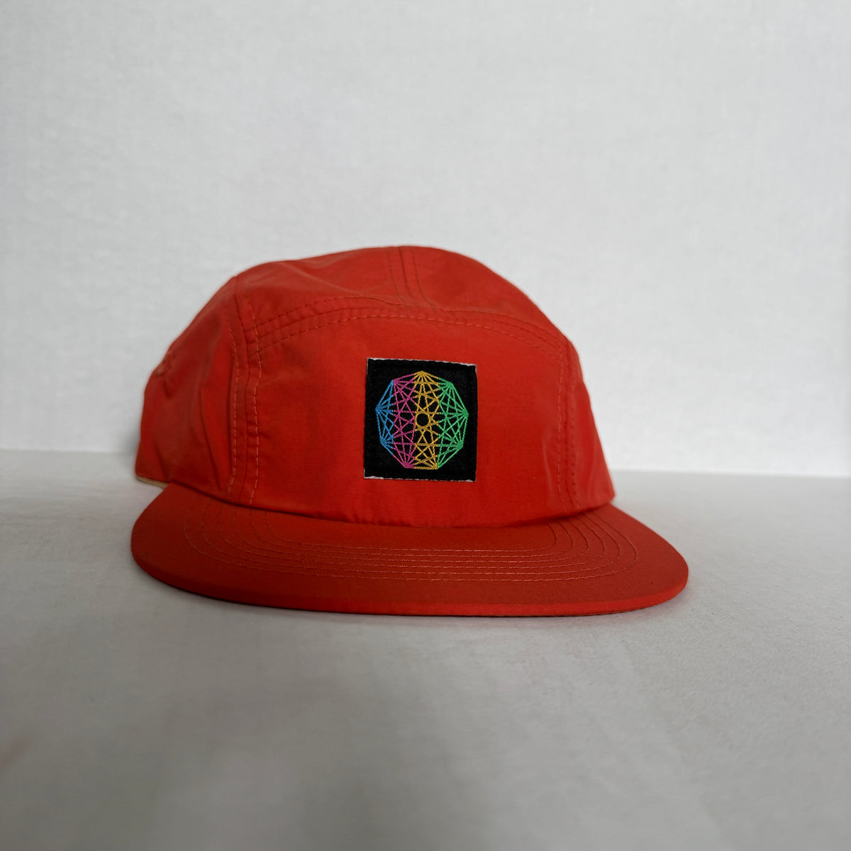 Display Hat Sale 5 Panel Nylon Nonagon Orange