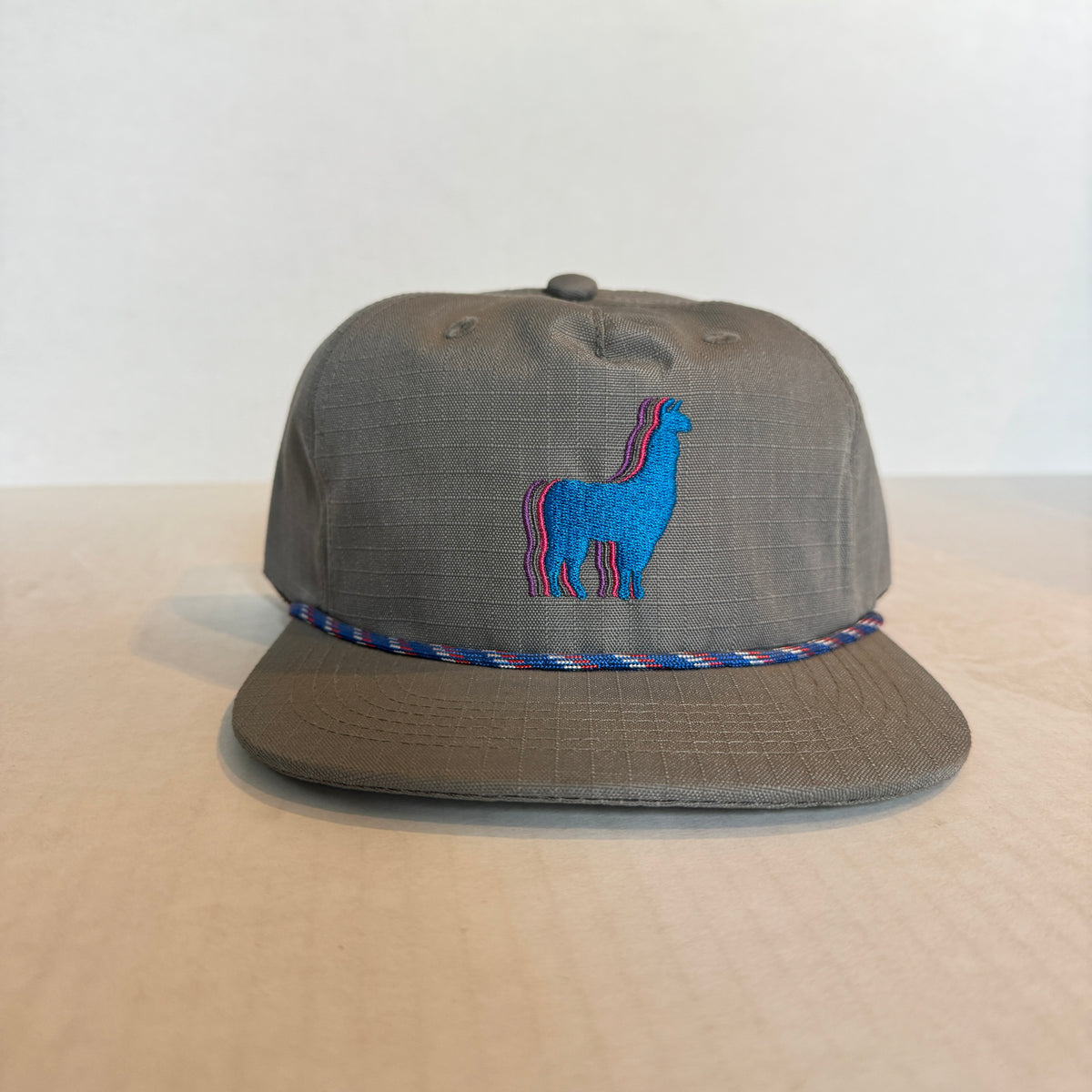 Display Hat Sale Ripstop Nylon Llama Grey