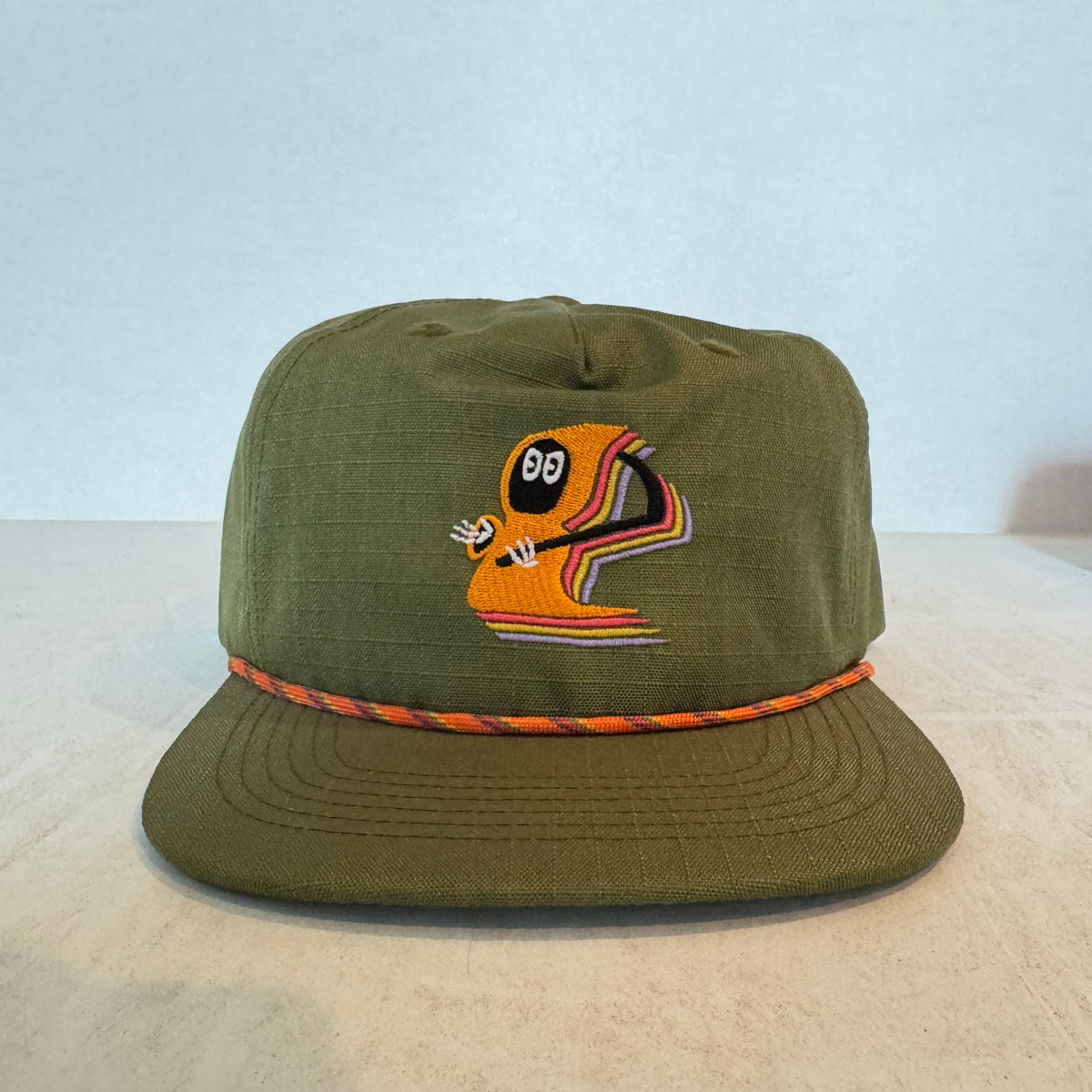 Display Hat Sale Ripstop Nylon Grim Reaper Green