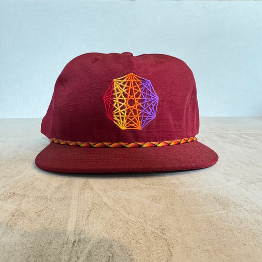 Display Hat Sale Ripstop Nylon Nonagon Red
