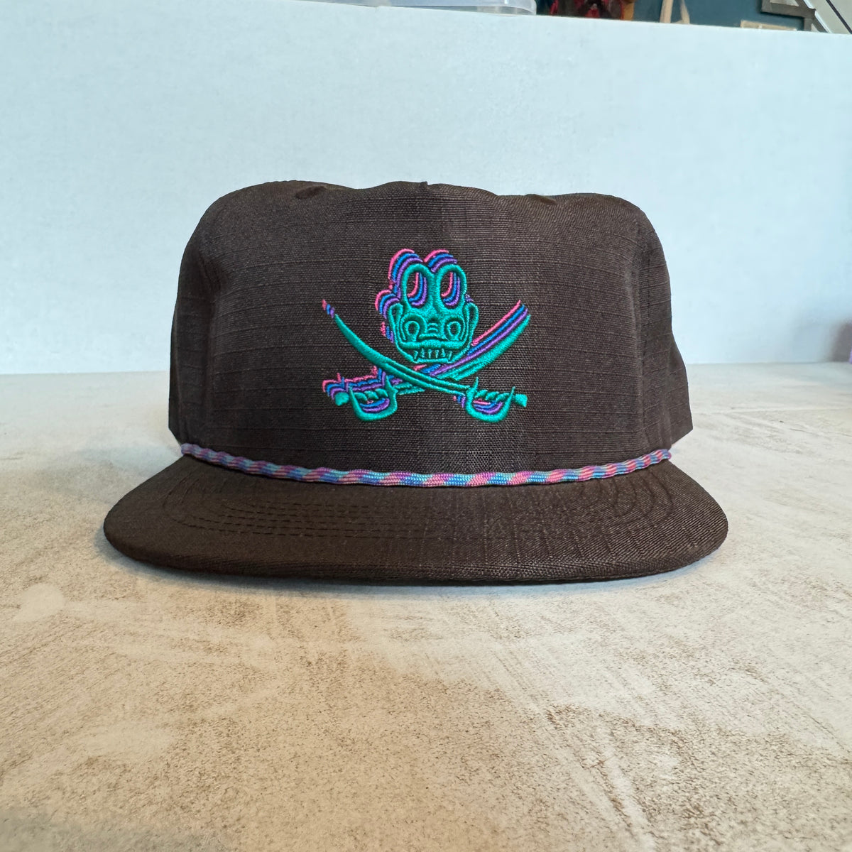 Display Hat Sale Ripstop Nylon Pirate Gizzy Brown