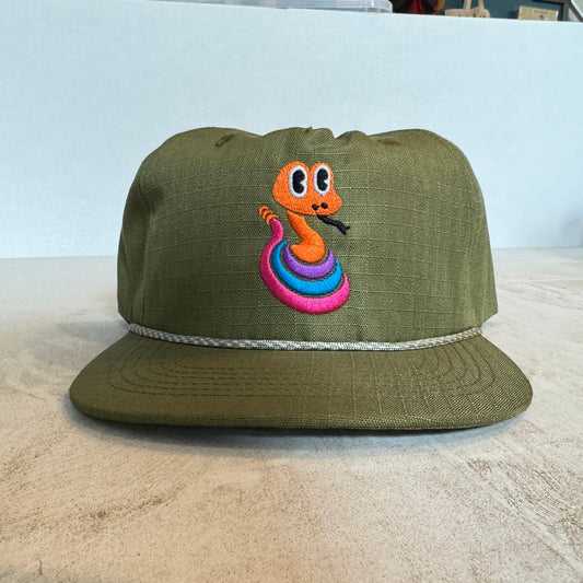 Display Hat Sale Ripstop Nylon Rattlesnake Green