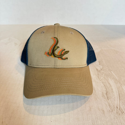 Display Hat Sale Trucker Lizard Khaki