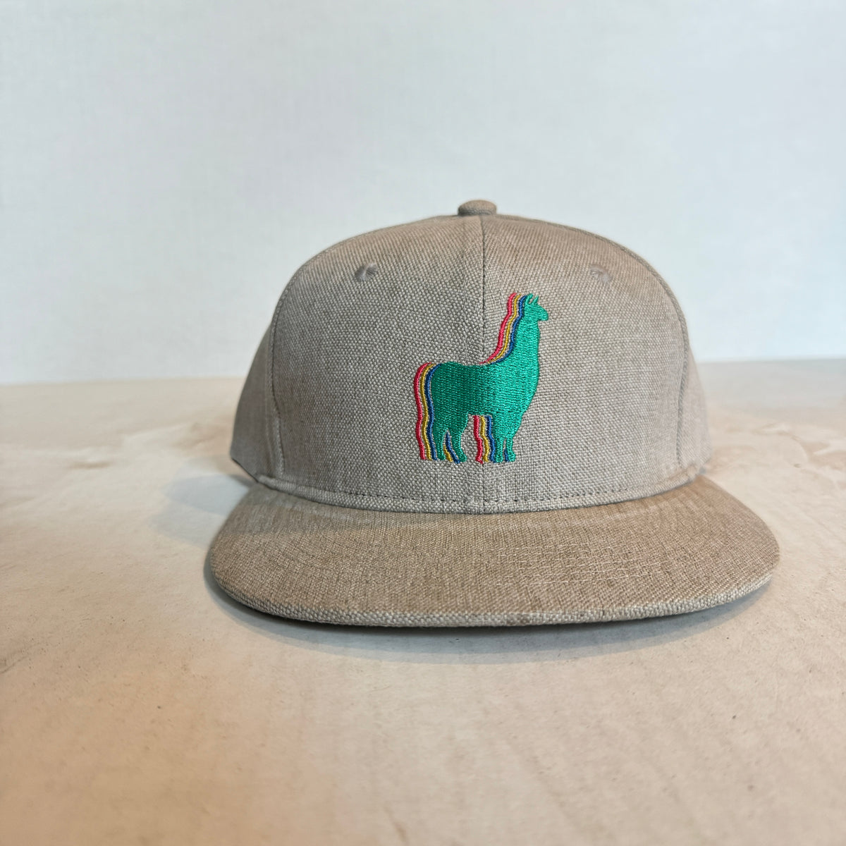 Display Hat Sale Structured Hemp Llama Grey