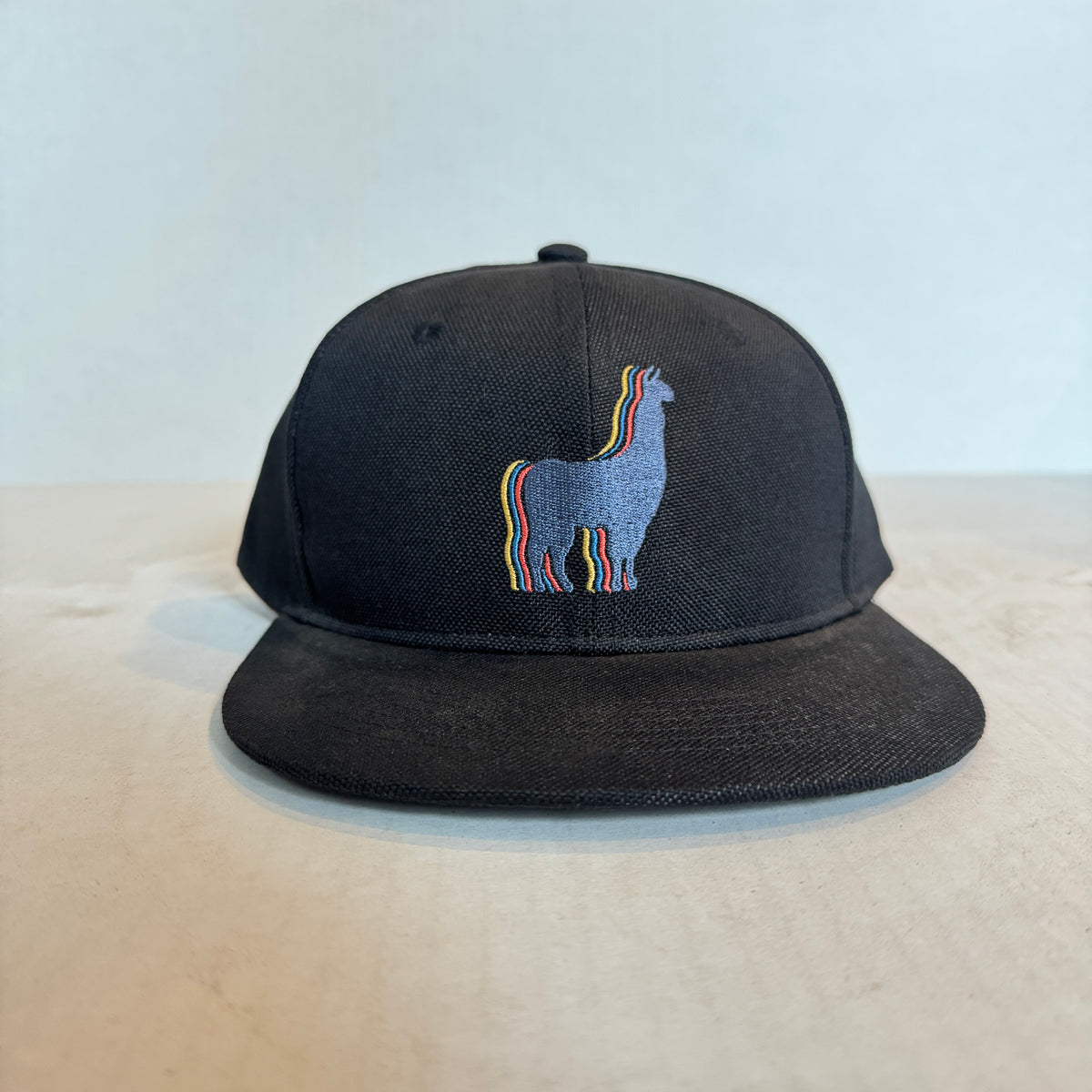 Display Hat Sale Structured Hemp Llama Black