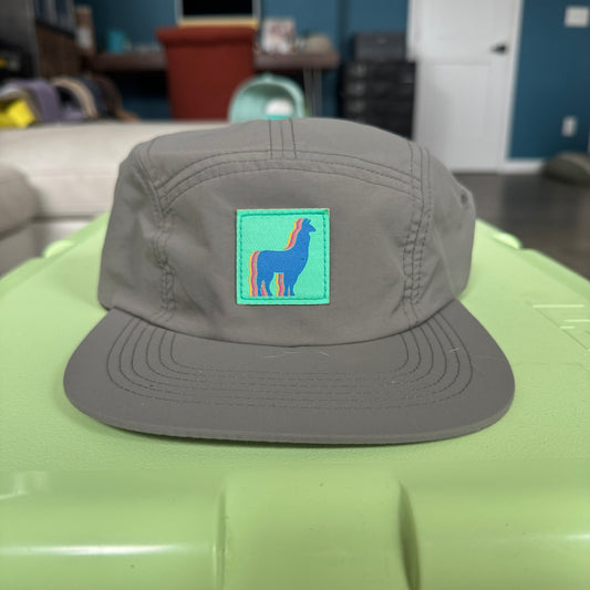 Phish Llama 5 Panel Hat in Grey - DISPLAY MODEL